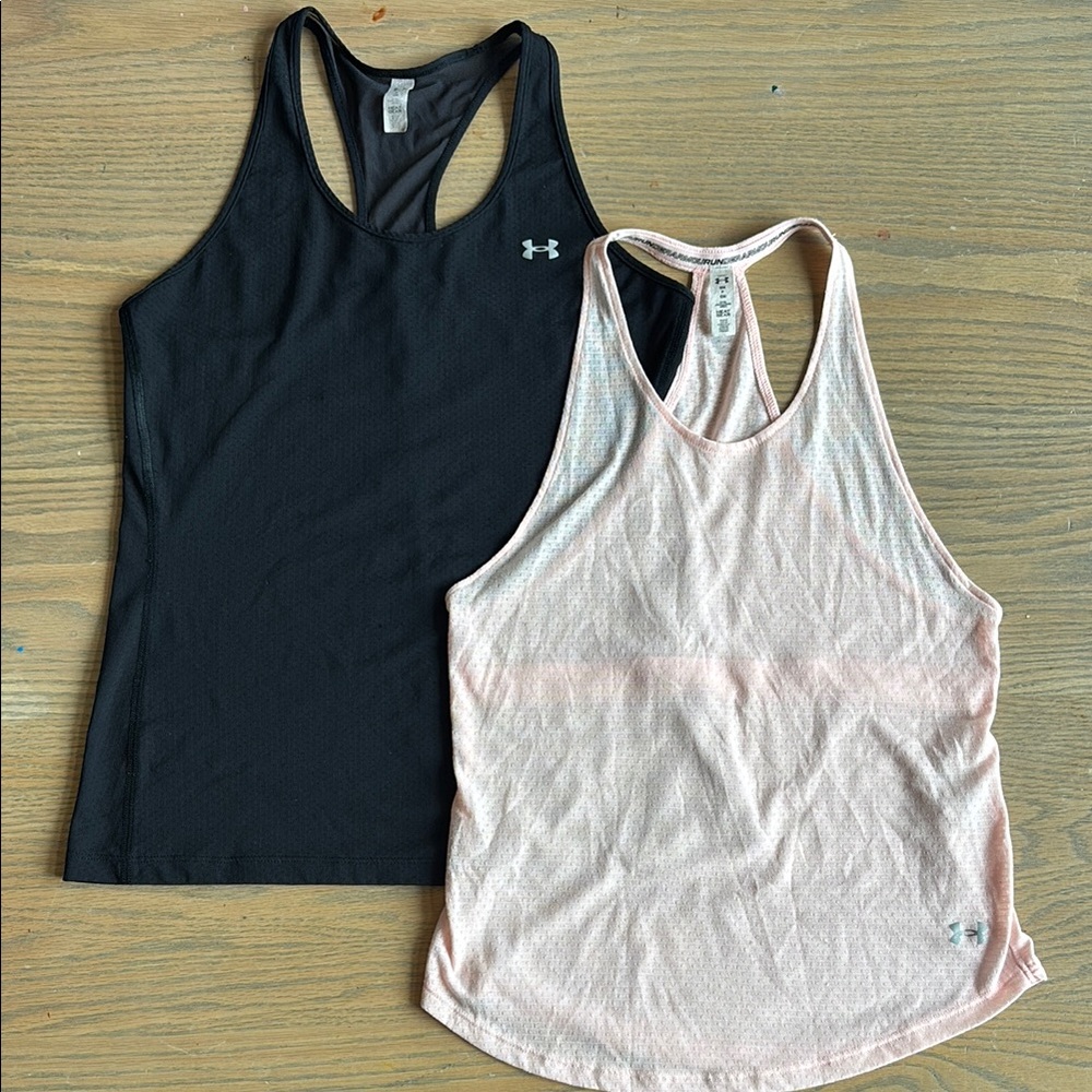 Set of Under Armour Women's Black and Pink Tops